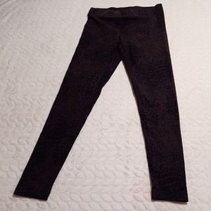Willow & Clay Womens Leggings Small Brown Skinny Leopard Print Stretch Pull on